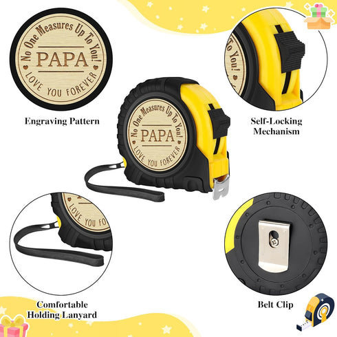 Papa Gifts for Grandpa, Best Papa Gifts from Grandchild, Christmas Birthday Gifts, Engraved Tape Measure 25 FT
