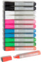 U Brands Bold Tip Liquid Glass Whiteboard Markers with Eraser for Glass