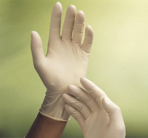 Adenna GLD262 Gold 6 mil Powder-Free Latex Gloves, Medical Grade, White, Small, Box of 100