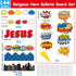 Religious Hero Bulletin Board Set, Super Theme Hero Jesus Religious Decor Bulletin Board Cutouts, Christian Sunday School Preschool Classroom Decorations Cutouts Wall Decor, 114 Pieces by Qyeahkj