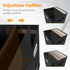 Vinyl Record Storage Box for 50+ Single LPs, Stackable Albums Linen Crate with Lid, Collapsible Document Organizer