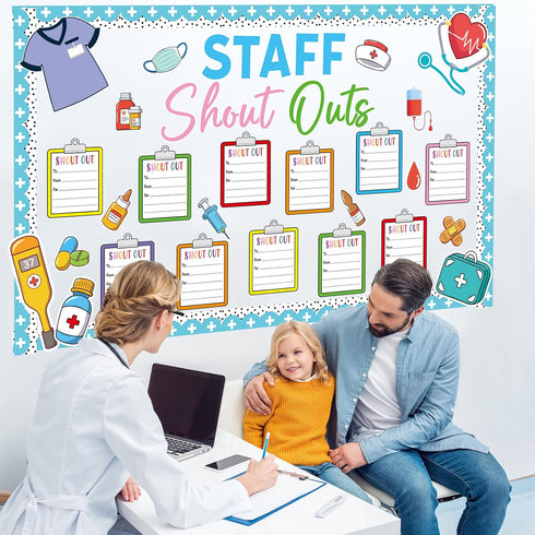 Set Healthy Staff Shout Outs Bulletin Board Decorations Nurse Week Staff Shout Outs Bulletin Board Appreciation