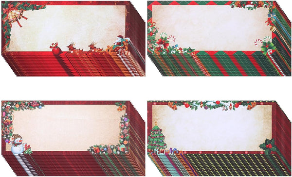 Zhanmai 60 Pieces Christmas Envelopes, Letter Size #10 Holiday Self Adhesive Envelopes for Mailing