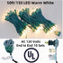 150 Commercial 50 LUCKY SHINE LED Warm White Christmas Lights, UL Certified and Grade Green Wire String Lights Ft