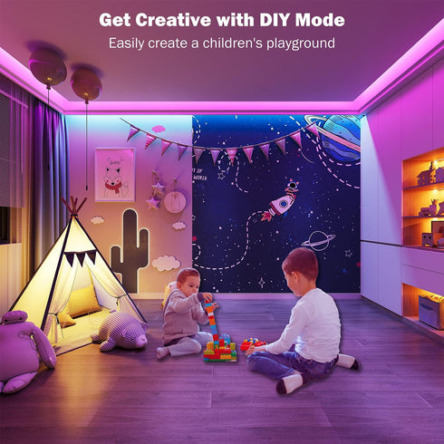 Leeleberd 65.6 5050 ft Led Lights for Bedroom, Bluetooth Smart APP Control RGB Color Changing Led Strip Lights