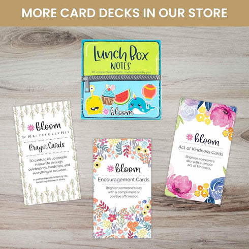bloom daily planners Act of Kindness Deck - Set of 30 Mini Encouragement Cards with Positive Quotes, Assorted Designs