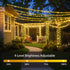 200 500 8 FT LED Christmas Lights Outdoor Fairy Lights Plug In Extra Long String Lights Clear Wire Waterproof Modes