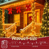 cshare 16.4ft 50LED Christmas String Lights Battery Operated, LED Christmas Lights Outdoor with Tiimer White Wire Mini