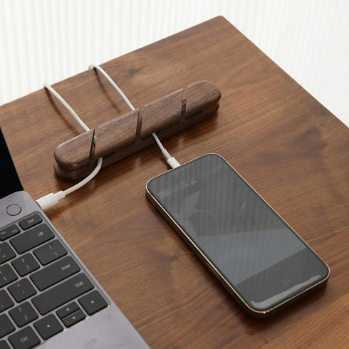 FUTCHINEST 3M Solid Wood Cable Clips,Cord Organizer for Desk Cable Management with Adhesive,Cord Holder
