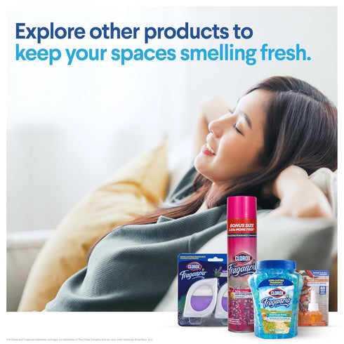 Clorox Fraganzia Small Rooms Air Freshener in Vanilla Honeycomb Scent, 2ct Peel & Place Units for Closets, Laundry Room