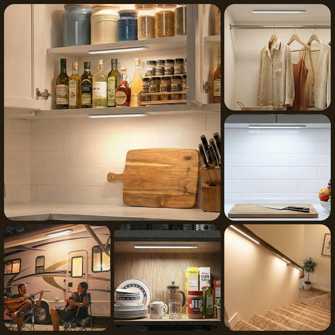 10inch 80 1800mAh Closet 4 3 Dimmable Counter 2 Pack BLS Under Cabinet Lighting, LED Motion Sensor Light Indoor
