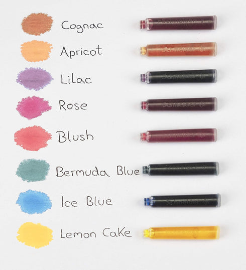 6 (166130) Schneider Ink Cartridge Pastel, Standard Format, Ball Closure, Refill for Fountain and Cartridge Rollerball