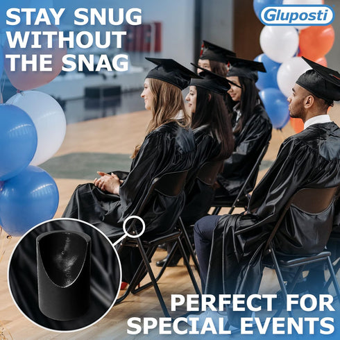 8 7/8 Inch Black Folding Chair V-Tip Stabilizer Caps, ID - Heavy Duty Nylon End Caps, Non-Marring Round Top of Leg