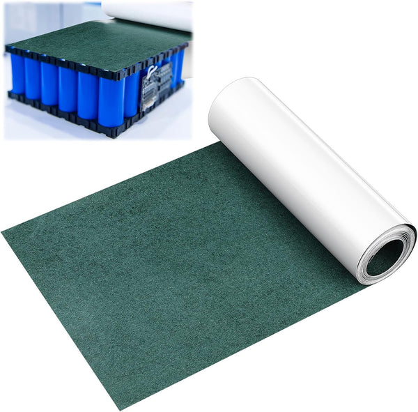 Electrical Insulating Adhesive Paper, 0.2mm Thickness, 200mm Width, 9.9 ft Length, Green Battery Pack Insulator Film