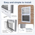 AIRGBW 12"*18", 1 Pack) Windows for Chicken Coop with Screens, Aluminum Exterial Window Replacement for Playhouse
