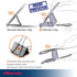 Officemate EZ Binder Clips, Large Size, 12/Box, Gray (99200)