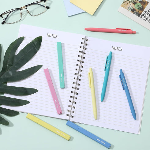 Mr. Pen Aesthetic Highlighters and Gel Pens, 8 Pack, Assorted Color Highlighters and Gel Pens