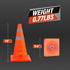 RoadHero 18 Inch Collapsible Traffic Safety Cones, 6 Pack, Multi Purpose Pop-up Cones with Reflective Collar for Road