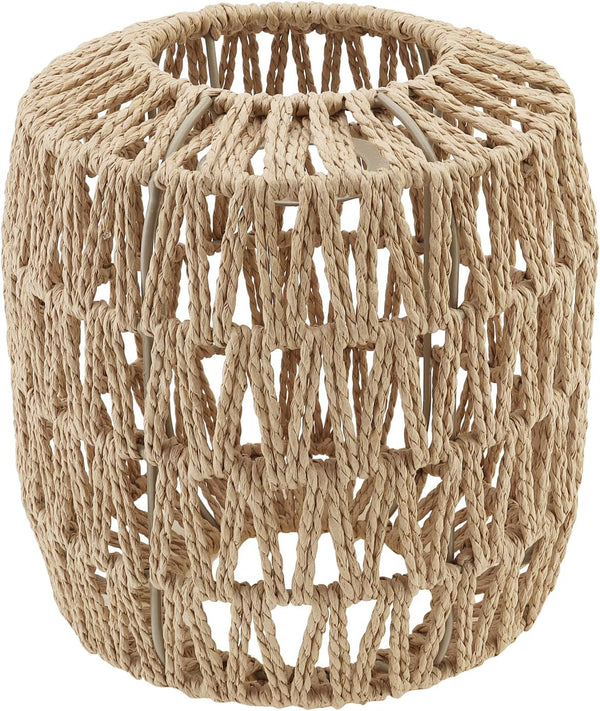 RTNLIT Handmade Woven Lampshade Replacement 7.08" D7.48" H, Retro Boho Rattan Lamp Shade