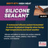 Rutland 500°F RTV High Heat Silicone Sealant, Black, USA-Made Gasket Maker