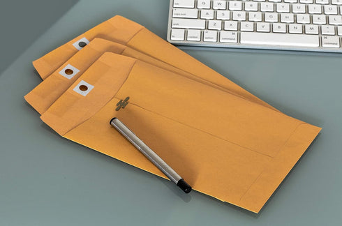 Brown Kraft Clasp Envelopes | 30 Pack | 6x9 Inch | With Clasp Closure & Gummed Seal | 28lb Heavyweight Paper