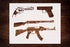 Reusable Guns Stencil 11" x 8.5" - Custom Design for Tactical & Educational Crafts