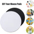 Nicunom 40 Pcs Sublimation Mouse Pad Blanks, Round Mouse Pad Heat Press Printing Crafts Mousepads DIY Personalized