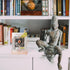 Cabilock Delicate -Shaped Desktop Bookend Chic Book Stopper for Premium Iron Design for Tidy Bookshelf and Desk