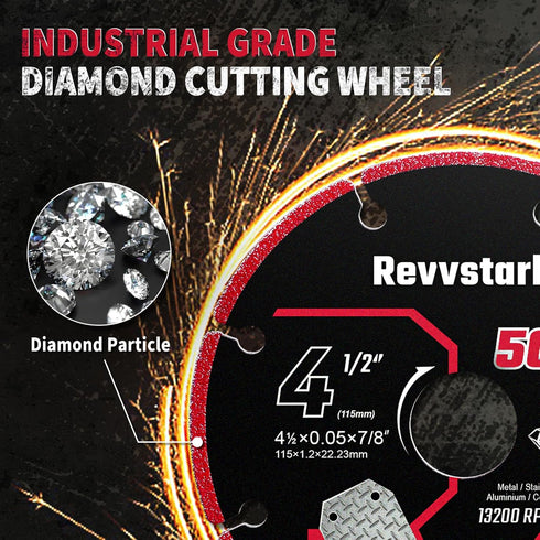 Diamond Cutting Wheel 4 1/2 x 7/8 Inch for Metal, Metal Cutting Cutting Disc, 4 1/2 Cut Off Wheel for Metal with 5000+ Cuts on Rebar, Steel, Iron and INOX