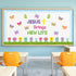 Yopyame 94PCS Bulletin Board Set, Jesus Brings New Life, Spring Butterfly Flowers, Easter Decor