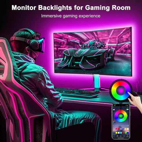 32-60 inch, 9.8ft Daymeet TV Led Lights, Led Lights for Backlight for TV Light Strip,RGB Color Changing Light