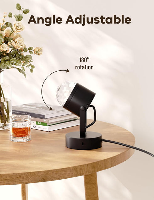 Joyzy Plug-in Dynamic Ocean Wave Table Lamp Water Ripple Night Light Projector for Room Party Christmas Decoration