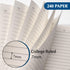 CAGIE 5 Subject Notebook with Dividers, 240 Pages A5, 5x7 College Ruled, Hardcover Spiral Notebooks with Tabs for