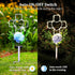 16 Inch Solar Cross Garden Stake Lights with 1 Artificial Flower, Metal Garden Art for Patio Lawn Decor