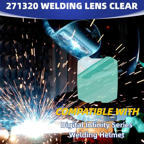 WZKO 271320 10pcs clear cover lenses for welding helmet Premium Welding Helmet Lens Protector, Clear Front Cover Lens