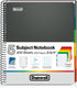 Dunwell 5-Subject College Ruled Notebook, 8.5 x 11, 200 Sheets (400 Pages), Spiral Notebook with Movable Pocket Dividers
