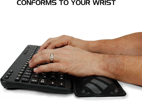 ENHANCE Compact Bluetooth Keyboard Wrist Rest Pad with Soft Memory Foam Support, Anti-Fray Stitching