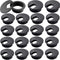 2" White Plastic Desk Grommet, HNBun 20 Pack Cable Wire Grommet for Tidy Cable Hole Cover Organizers (50mm Mounting