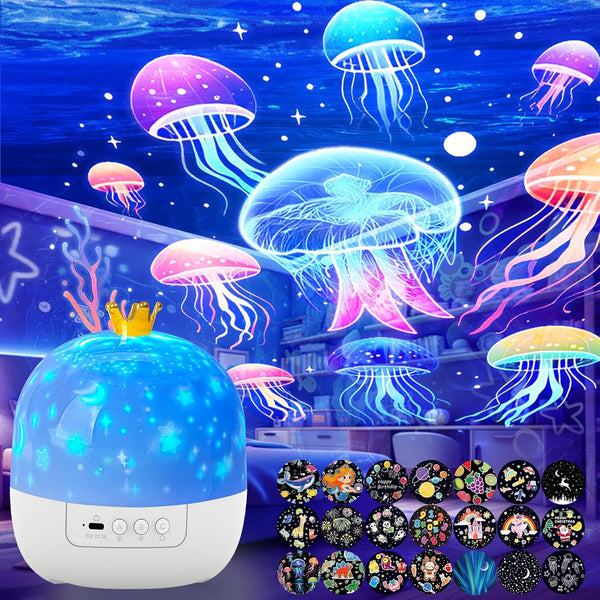 21 Sets of Films Ocean Night Light Projector, Kids Projector for BedroomStars