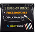 UnityStar Chalk Paper, 17.7" X 78.7" Adhesive Chalkboard Contact Paper with 1 Liquid Chalk Marker & 5 Colors Chalks