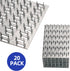 20 Pack 6x4 inch Pronged Truss Plates with 8mm Nail Teeth, Galvanized Steel Flat Mending Plates for Timber Roofing