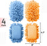 Mr. Pen Microfiber Shag Whiteboard Eraser, 4 Pack, Washable Blue & Orange Dry Erasers for White Boards