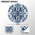 BILLAION 7.9x7.9 Inch Vintage Navy Blue and White Floral Mouse Pad for Desk, Classical Baroque Art Nouveau Flower