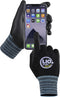 Nitrile Safety Work Gloves, 3 Pairs Lightweight Touchscreen Utility Gloves for Men and Women, Black (L)