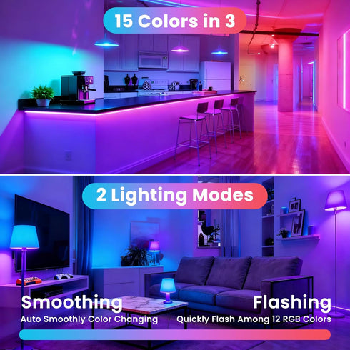 Bulb 8W 600LM E26 Dimmable Bulbs 3 15 Bulbs 2 Pack SCOPOW Rechargeable Light with Remote - Rechargeable Light Control