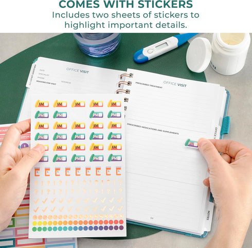 Clever Fox Personal Health Record Keeper Medical Care Planner Wellness & Medication Tracker Journal for Patients