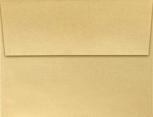 LUXPaper A2 Invitation Envelopes, Peel & Press, 4 3/8" x 5 3/4", Blonde Gold Metallic, 50 Qty