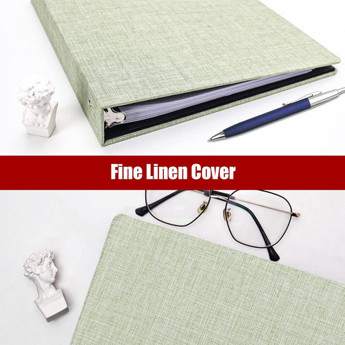 Vienrose 3 Ring Binder, 1 Inch Round Rings, Durable with Linen Cover, Holds 8.5" x 11" Paper
