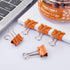 Small Binder Clips, 3/4 Inch (19mm) - 50 Pack Mini Binder Clips (Orange)