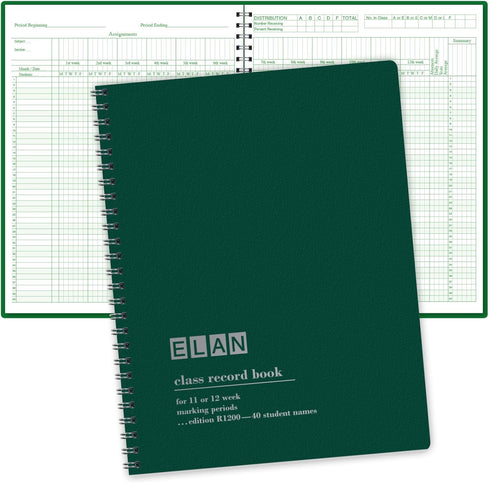 Class Record Book for 12 Weeks - 40 Names (R1200)